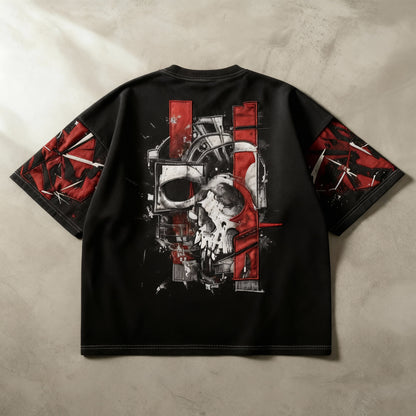 R.E.D - Heavyweight T-shirt : Mixed Media Applique