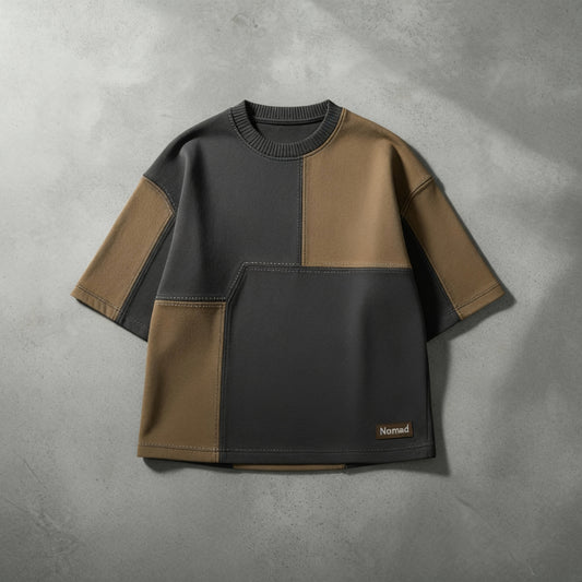 Nomad – Heavy T-Shirt : Two-Tone Patchwork