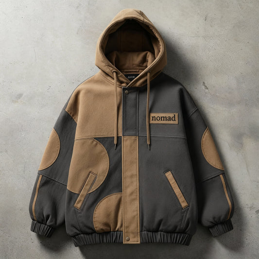 Nomad – Heavyweight Hoodie : Patchwork Appliqué