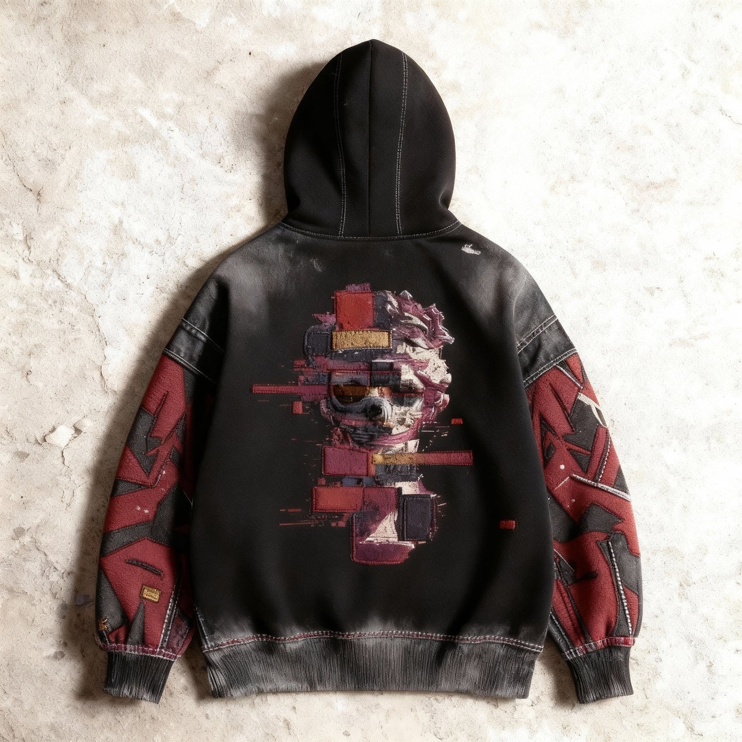 Sovereign – Heavyweight Hoodie : Mixed-Media Applique