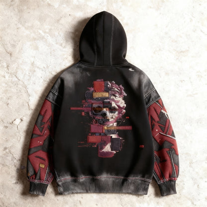 Sovereign – Heavyweight Hoodie : Mixed-Media Applique