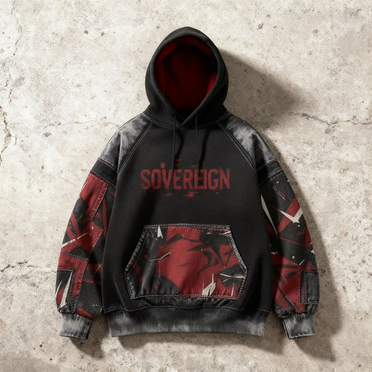 Sovereign – Heavyweight Hoodie : Mixed-Media Applique