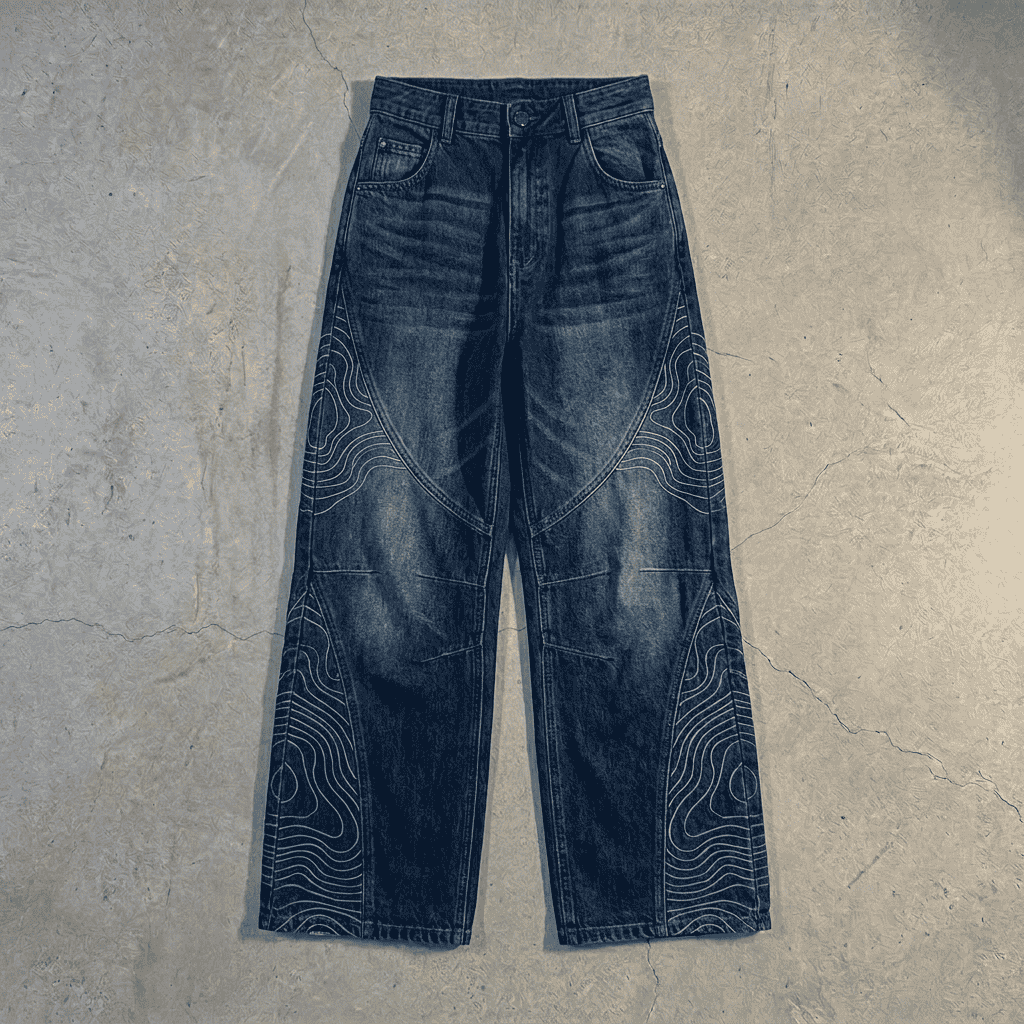 Persona Baggy Jeans : Topographic Design