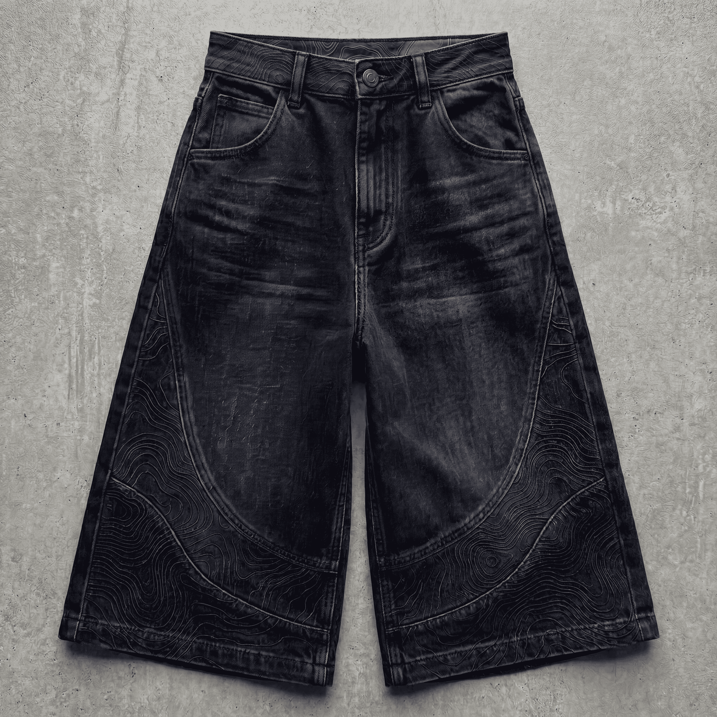 Persona Wide Leg Jorts : Topographic Design