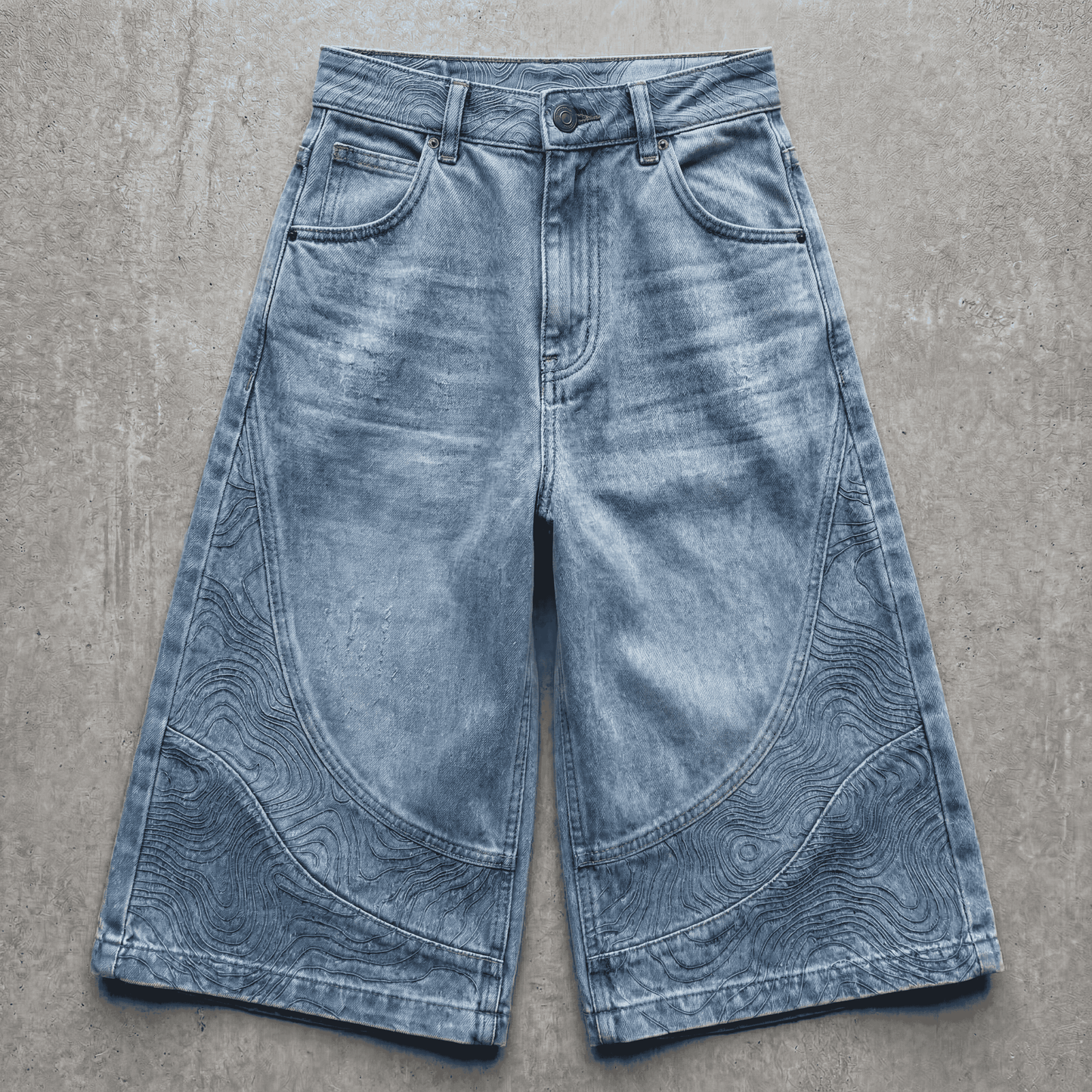 Persona Wide Leg Jorts : Topographic Design