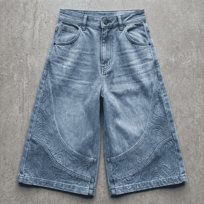 Persona Wide Leg Jorts : Topographic Design