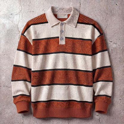 Persona Long Sleeve Polo : Topographic Design