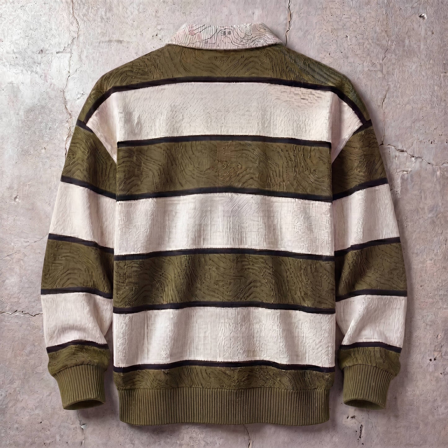 Persona Long Sleeve Polo : Topographic Design