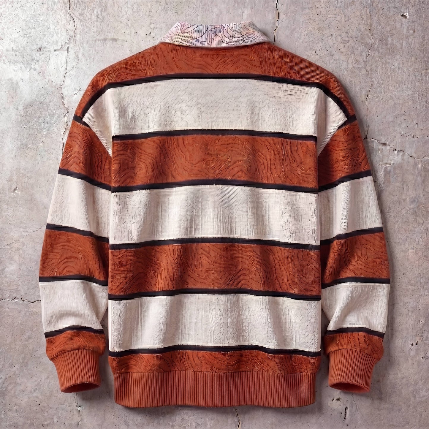 Persona Long Sleeve Polo : Topographic Design